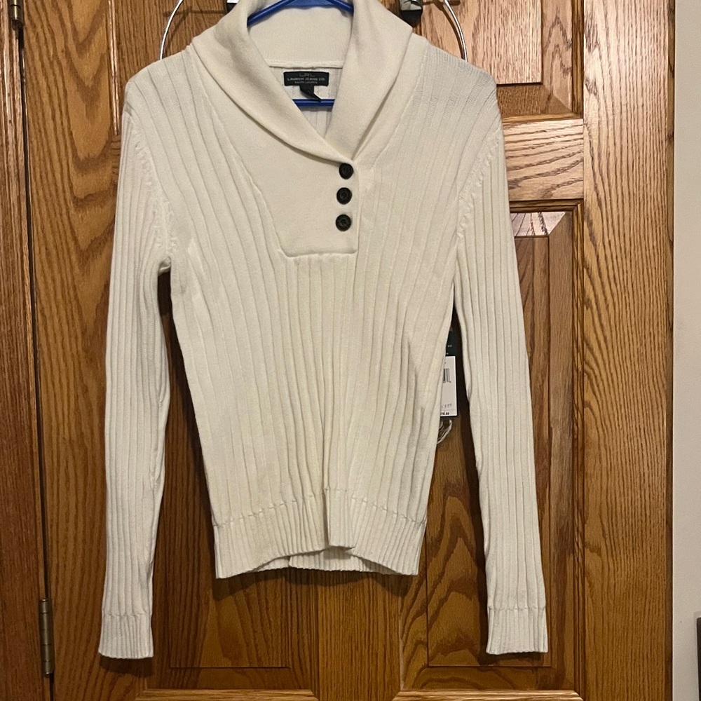 Ralph Lauren Cream Cowl Neck Sweater